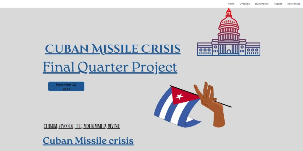 8th Grade Cuban Missile Crisis Website Design (Canva For Education) (01)