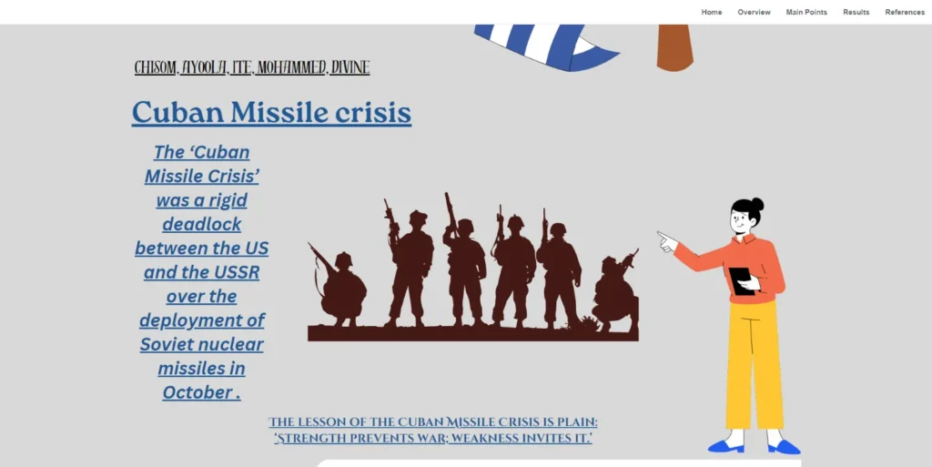 8th Grade Cuban Missile Crisis Website Design (Canva For Education) (02)