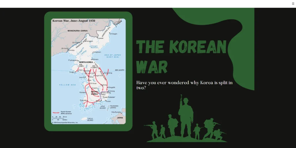 8th Grade Korean War Website Design (Canva For Education) (01)