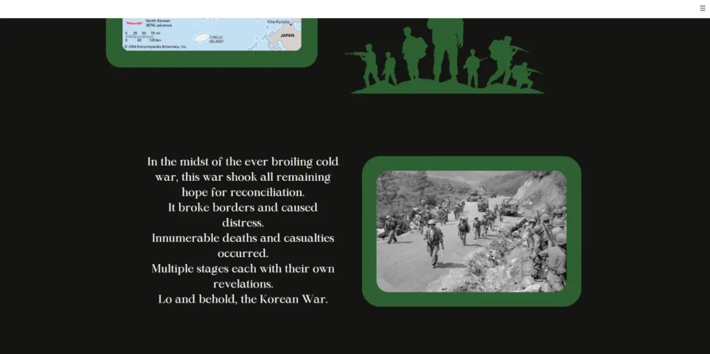 8th Grade Korean War Website Design (Canva For Education) (02)
